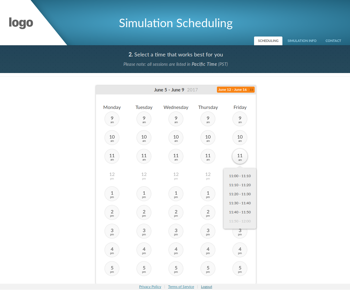 scheduling application